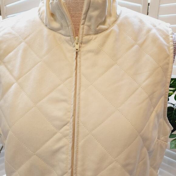 ORVIS PALE YELLOW SOFT VEST WITH POCKETS/ ADJ SIDES ZIP FRONT SIZE M - Picture 2 of 8